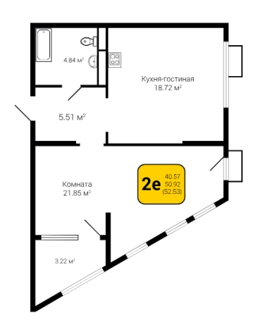 Купить двухкомнатную квартиру в ЖК Z-town в Воронеже. Вариант № 133310, 0, площадь -  квм, цена 8686143 рублей