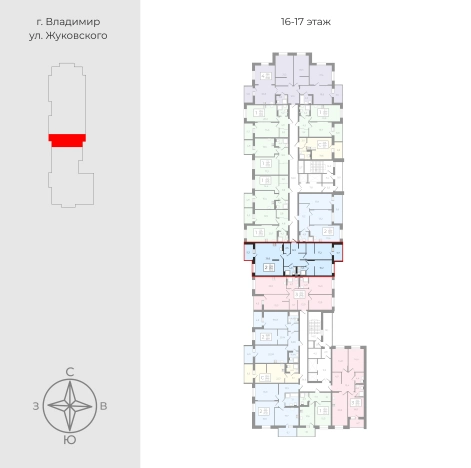 Купить квартиру в новостройках в районе Фрунзенский в Владимире. Вариант № 125018, 1, площадь - квм, цена 10678360 рублей