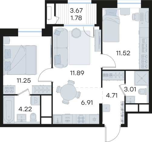 Купить квартиру в ЖК Glorax Черниговская в Нижнем Новгороде. Вариант № 3594380, 0, площадь -  квм, цена 17229728 рублей