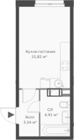 Купить Студию на улице Ларина в Сертолове. Вариант № 6058306, 0, площадь - квм, цена 3898950 рублей