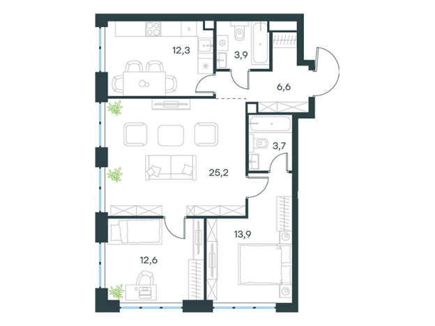 Купить квартиру в новостройках у метро Мичуринский проспект в Москве. Вариант № 1066182, 0, площадь -  квм, цена 57277766 рублей