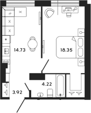 Купить двухкомнатную квартиру в ЖК 17/33 в Санкт-Петербурге. Вариант № 4159376, 0, площадь -  квм, цена 38365515 рублей