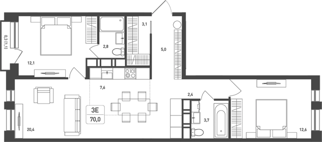 Купить трехкомнатную квартиру в ЖК Новая Щербинка в Московской области. Вариант № 111762, 0, площадь - квм, цена 15780455 рублей