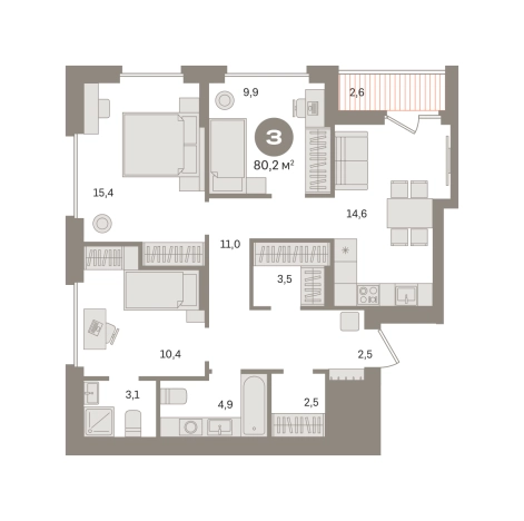 Купить квартиру в новостройках у метро Домодедовская в Московской области. Вариант № 8615870, 0, площадь -  квм, цена 14740000 рублей