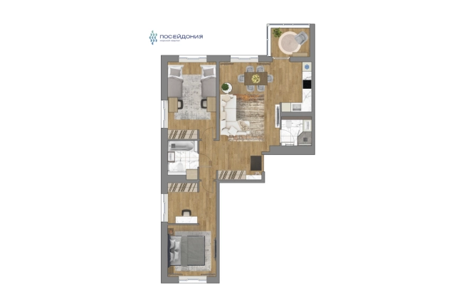 Купить двухкомнатную квартиру в новостройках в Приморском крае. Вариант № 4119737, 1, площадь -  квм, цена 14194250 рублей