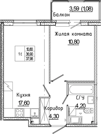 Купить двухкомнатную квартиру в новостройках у метро Проспект Большевиков в Ленинградской области. Вариант № 6226633, 0, площадь -  квм, цена 5532665 рублей