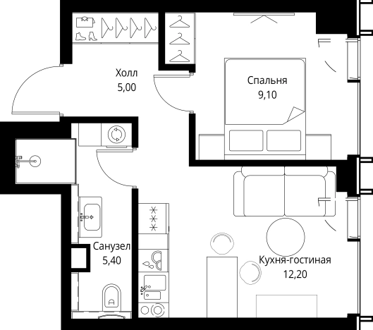 Купить однокомнатную квартиру в новостройках в ЖК VEER в Москве. Вариант № 10381410, 0, площадь -  квм, цена 23838400 рублей