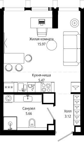 Купить Студию в СВАО в Москве. Вариант № 143533, 0, площадь -  квм, цена 19552340 рублей