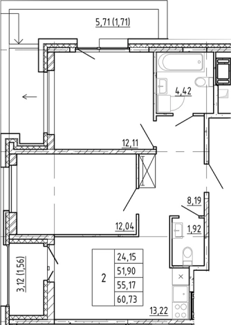 Купить двухкомнатную квартиру в ЖК Полис Новоселье в Ленинградской области. Вариант № 7268046, 0, площадь -  квм, цена 9500888 рублей