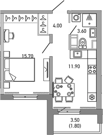Купить квартиру в ЖК LOVO в Сертолове. Вариант № 4838895, 0, площадь -  квм, цена 6013807 рублей