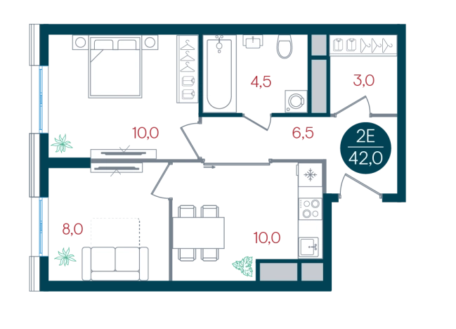 Купить двухкомнатную квартиру в ЖК Кантемировский в Москве. Вариант № 8948609, 0, площадь -  квм, цена 14997584 рублей