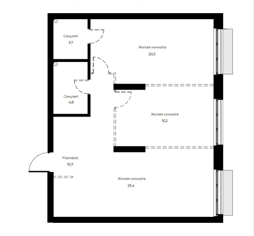 Купить двухкомнатную квартиру на улице Богданова в Пензе. Вариант № 1302142, 0, площадь -  квм, цена 10940450 рублей