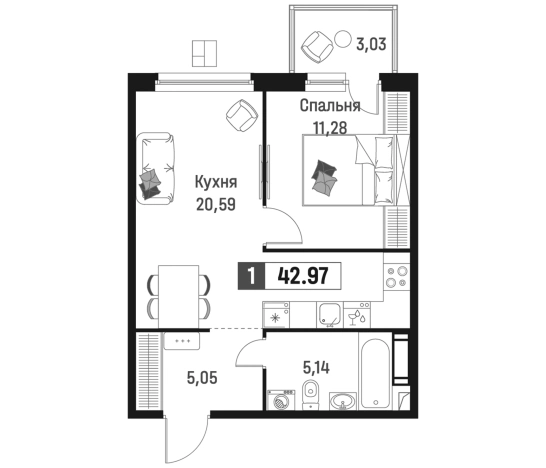 Купить двухкомнатную квартиру на вторичке в Мурине. Вариант № 6866932, 0, площадь -  квм, цена 8118575 рублей