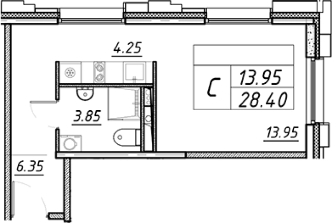 Купить Студию на улице Московское шоссе в Санкт-Петербурге. Вариант № 5442486, 0, площадь -  квм, цена 10843126 рублей