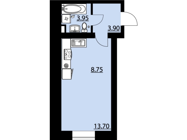 Купить Студию на улице Димитрова в Воронеже. Вариант № 8721339, 0, площадь - квм, цена 4954050 рублей