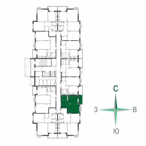 . Вариант № 2731704, 3, площадь - 37 квм, цена 4088500 рублей