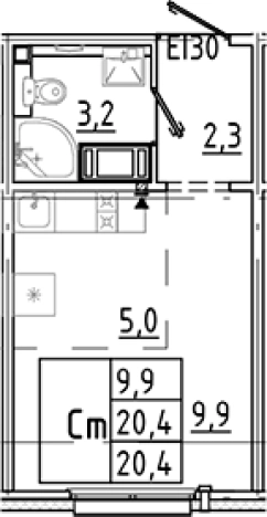 Купить Студию в новостройках в районе Красногвардейский в Санкт-Петербурге. Вариант № 8085465, 0, площадь -  квм, цена 3899827 рублей