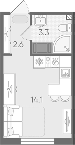 Купить Студию в новостройках в районе Красногвардейский в Санкт-Петербурге. Вариант № 8086998, 0, площадь - квм, цена 3646200 рублей