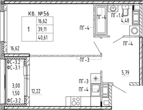 Купить однокомнатную квартиру в новостройках в ЖК PlUS Пулковский в Санкт-Петербурге. Вариант № 5586316, 0, площадь -  квм, цена 8735211 рублей