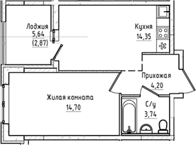 Купить квартиру на улице Первых в Ленинградской области. Вариант № 7833558, 0, площадь -  квм, цена 6433798 рублей