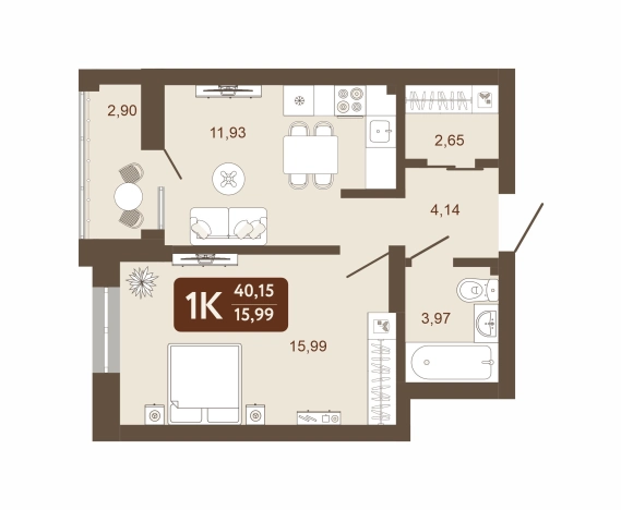 Купить квартиру в новостройках в ЖК Наследие в Кемерове. Вариант № 253630, 0, площадь -  квм, цена 5982350 рублей