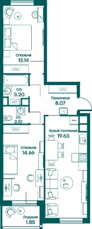 Купить трехкомнатную квартиру в ЖК Равновесие в Московской области. Вариант № 78234, 0, площадь -  квм, цена 10007393 рублей