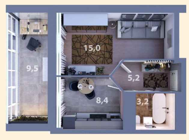 Купить однокомнатную квартиру на улице Спортивная в Республике Татарстан (татарстан). Вариант № 141735, 1, площадь -  квм, цена 7811117 рублей
