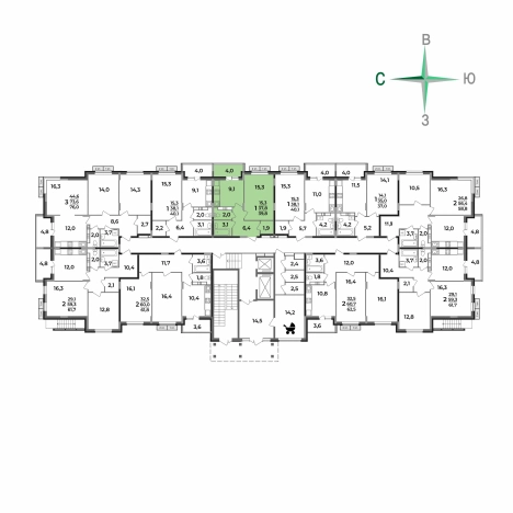 Купить однокомнатную квартиру в Микрорайоне Южный, Ковров в Коврове. Вариант № 2731678, 5, площадь -  квм, цена 4397900 рублей