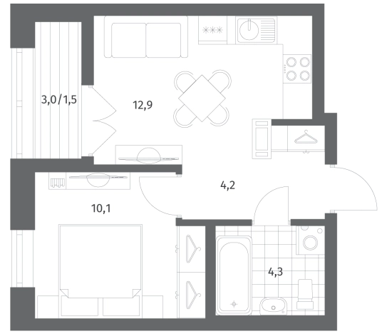 Купить квартиру в ЖК NEWПИТЕР в Ленинградской области. Вариант № 5258468, 0, площадь -  квм, цена 7522000 рублей