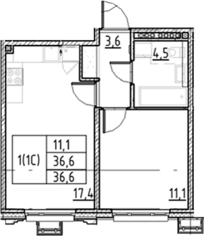 Купить двухкомнатную квартиру в новостройках у метро Купчино в Санкт-Петербурге. Вариант № 9328165, 0, площадь -  квм, цена 9816559 рублей