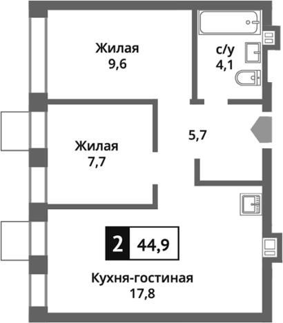 Купить трехкомнатную квартиру в Микрорайоне Новые Химки, Химки в Химках. Вариант № 122979, 0, площадь -  квм, цена 8454613 рублей