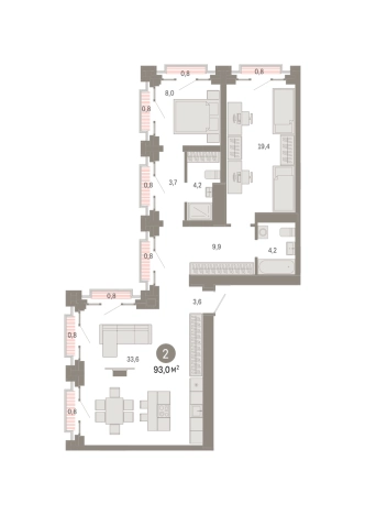 Купить квартиру в районе Метрогородок в Москве. Вариант № 8468154, 0, площадь -  квм, цена 29440000 рублей