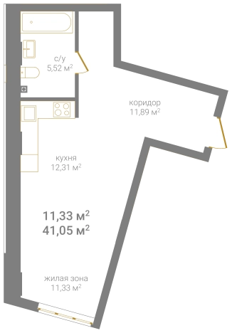 . Вариант № 94918, 0, площадь - 41.38 квм, цена 12827800 рублей