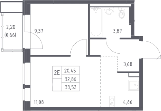 Купить однокомнатную квартиру на улице Рабочая в Щёлкове. Вариант № 2864831, 0, площадь - квм, цена 7938005 рублей
