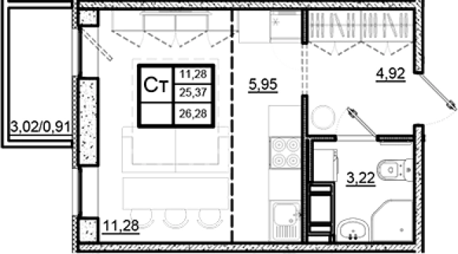 Купить Студию в новостройках на улице Гаражный проезд в Ленинградской области. Вариант № 7783808, 0, площадь -  квм, цена 5500000 рублей