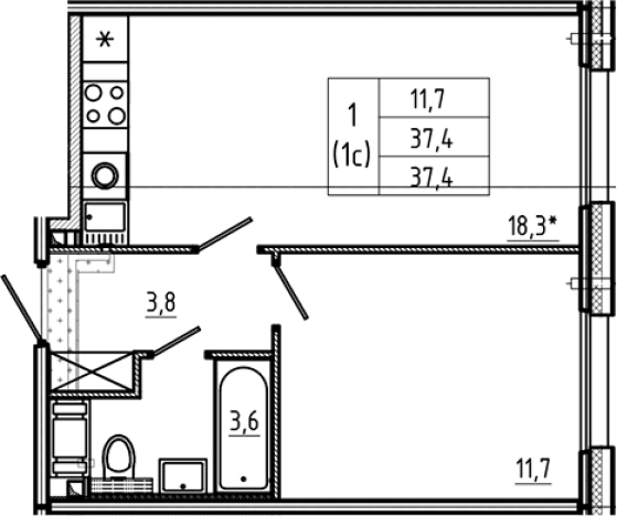 Купить двухкомнатную квартиру в ЖК Большая Охта в Санкт-Петербурге. Вариант № 6243535, 0, площадь -  квм, цена 11976489 рублей