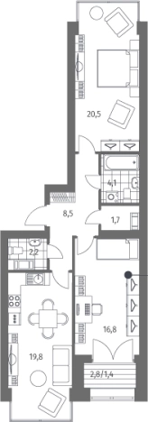 Купить трехкомнатную квартиру в ЖК Наука в Санкт-Петербурге. Вариант № 6897762, 0, площадь -  квм, цена 24047000 рублей