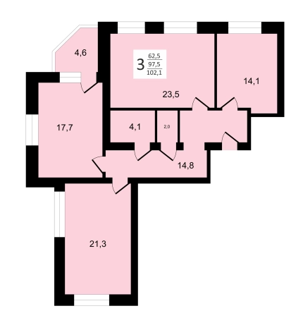 Купить квартиру в Вологодской области. Вариант № 370731, 6, площадь -  квм, цена 12000000 рублей