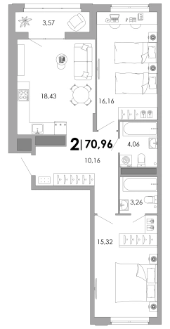 Купить квартиру в новостройках в Владимире. Вариант № 1189421, 0, площадь -  квм, цена 12063200 рублей