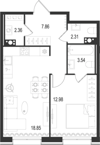 Купить квартиру в новостройках в ЖК Остров первых в Санкт-Петербурге. Вариант № 7260891, 0, площадь -  квм, цена 20592210 рублей
