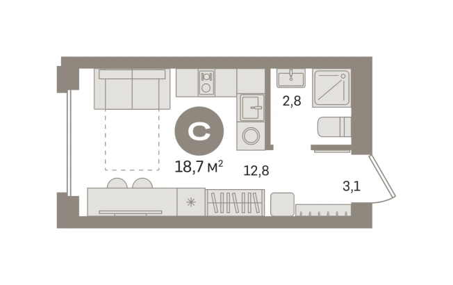Купить Студию в новостройках в Видном. Вариант № 8498080, 0, площадь -  квм, цена 4400000 рублей
