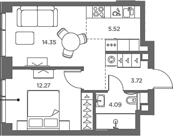 Купить двухкомнатную квартиру в районе Марьина Роща в Москве. Вариант № 138252, 0, площадь -  квм, цена 19096100 рублей