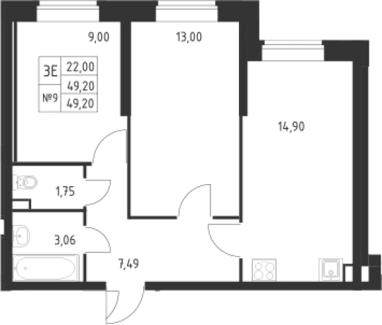 Купить квартиру в новостройках в ЖК Живи! В Рыбацком в Санкт-Петербурге. Вариант № 6632662, 0, площадь -  квм, цена 14111940 рублей