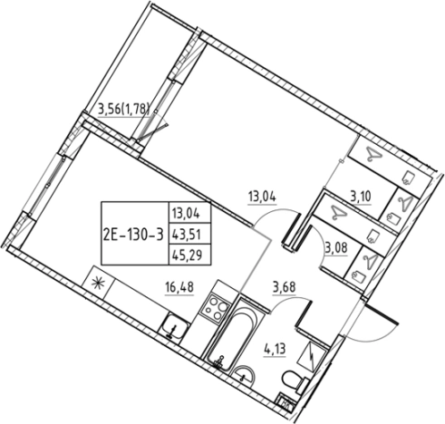 Купить квартиру в ЖК Энфилд в Ленинградской области. Вариант № 7830538, 0, площадь -  квм, цена 7805732 рублей