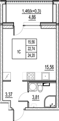 Купить квартиру в новостройках в ЖК Город-спутник Южный в Санкт-Петербурге. Вариант № 6256017, 0, площадь -  квм, цена 4254000 рублей