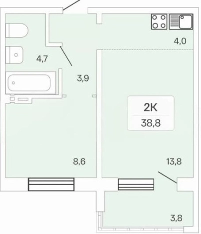 Купить двухкомнатную квартиру в Новосибирской области. Вариант № 10462121, 6, площадь -  квм, цена 5600000 рублей