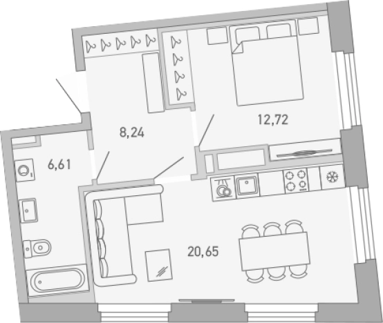 Купить однокомнатную квартиру в новостройках в ЖК Министр в Санкт-Петербурге. Вариант № 9145347, 0, площадь -  квм, цена 27543710 рублей
