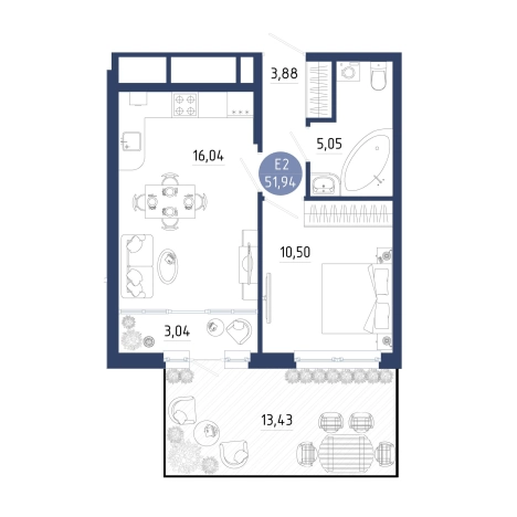 Купить однокомнатную квартиру на улице проезд Бульвар Оптимистов в Рязанской области. Вариант № 102334, 0, площадь -  квм, цена 4860005 рублей