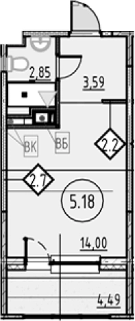 Купить квартиру в новостройках в районе Невский в Санкт-Петербурге. Вариант № 4162928, 0, площадь - квм, цена 5840470 рублей