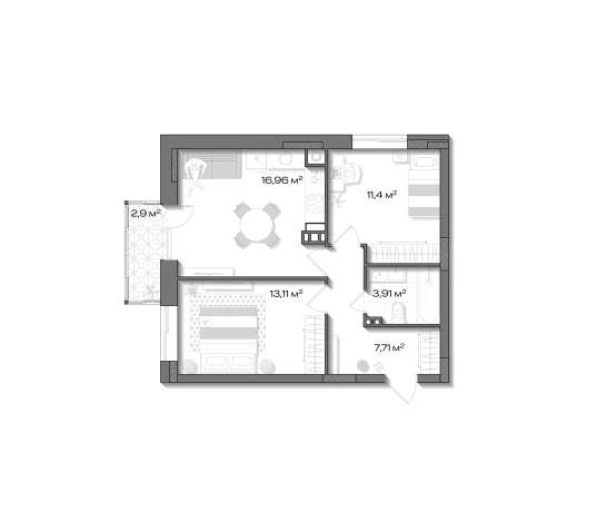 Купить квартиру в Шлиссельбурге. Вариант № 8937400, 0, площадь -  квм, цена 7689300 рублей